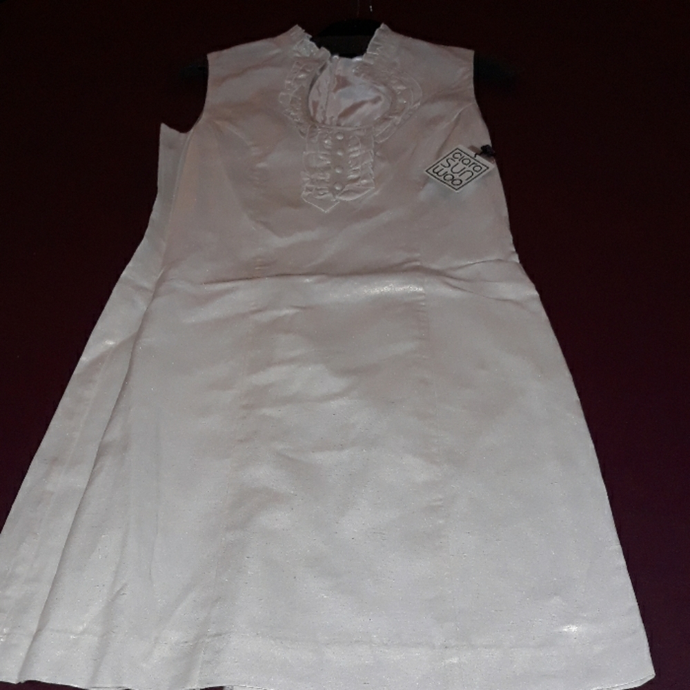 Linen/cotton short tunic dress